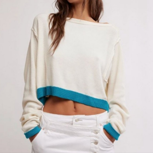 Free People We the Free Into the Blue Sweater Women's Size Small - Picture 1 of 5
